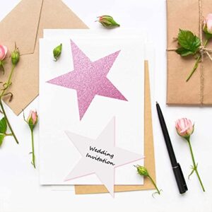 40 Pieces Glitter Star Cutouts Paper Star Confetti Cutouts for Bulletin Board Classroom Wall Party Decoration Supply, 6 Inches Length, 8 Colors