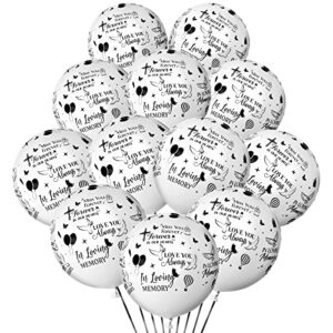 100 pcs memorial balloons funeral remembrance latex balloons celebration of life decorations white heavenly birthday balloons to release in sky for funeral favors condolence bereavement grave