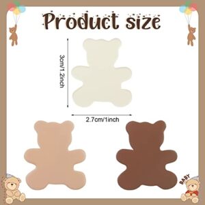 500 Pieces Bear Shaped Confetti Baby Shower Cream Brown Paper Confetti Sprinkles Bear Table Confetti for Boy Girl Home Party Table Decorations (1.2 Inch, Solid Style)