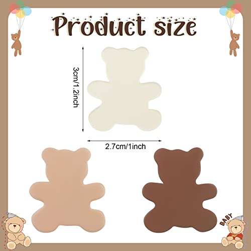 500 Pieces Bear Shaped Confetti Baby Shower Cream Brown Paper Confetti Sprinkles Bear Table Confetti for Boy Girl Home Party Table Decorations (1.2 Inch, Solid Style)