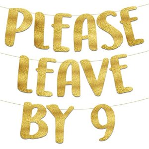 sarcastic gold glitter banner – funny birthday housewarming party decorations for 21st 30th 40th 50th 60th – retirement party supplies