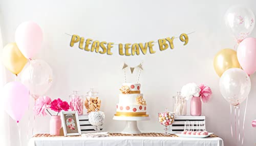 Sarcastic Gold Glitter Banner - Funny Birthday Housewarming Party Decorations for 21st 30th 40th 50th 60th - Retirement Party Supplies