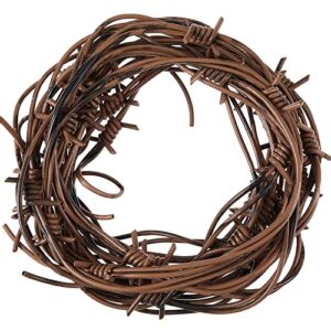 32 foot fake rusted barbed wire decoration 4 pcs halloween plastic barb wire decoration prop rust red western decor rusty western party decorations cowboy decor for cowboy western party decor