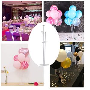 10 Sets of Balloon Stand Kits 28'' balloon base, Reusable Balloon Column Stand kit for Table, Tie Tool, Flower Clips, for Birthday Wedding Party Decorations (10 set)