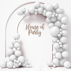 HOUSE OF PARTY White Balloons Garland Kit with Red Balloons Garland Kit - 180 Pcs Balloon Arch for Wedding, Anniversary, Birthday & Bridal Shower Party Decorations