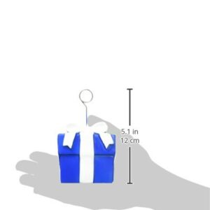 Blue Gift Box Photo/Balloon Holder Party Accessory (1 count)