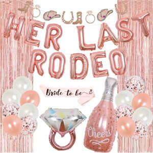 western bachelorette party decorations her last rodeo balloons cowgirl banner for bridal shower wild west party supplies