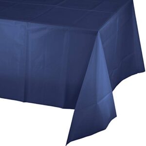 creative converting navy blue plastic tablecloths, 3 ct