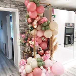 Rose Red Balloon Garland Arch Kit – 102 Pack Olive Green Rose Red Blush Balloons ,Metallic Rose Gold Balloon for Wedding Baby Shower Birthday Evening Dinner Tea Party Decorations