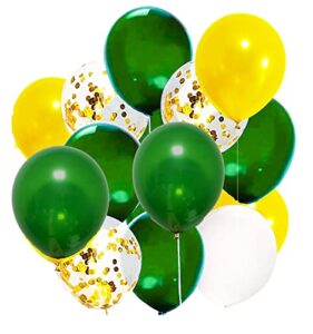 graduation party decorations 2023 yellow and green balloons/green yellow gold party decorations/yellow green gold balloons of 20pcs for green yellow graduation 2023/tractor birthday decorations