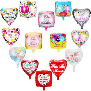 28 pieces happy mother’s day balloons mother’s day party decorations supplies best mom ever mom day foil balloons feliz dia mama balloons mother’s day party balloons for mother’s day party decor