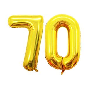 goer 42 inch gold number 70 balloon,jumbo foil helium balloons for 70th birthday party decorations and 70th anniversary event