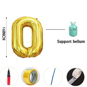 16 Inch Gold Letter Balloons Mylar Foil Alphabet Letter A-Z Balloons Set for Wedding Birthday Party Decoration Banner(26pcs Pack,) (Gold)