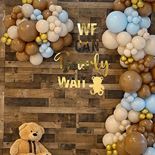 We Can Bearly Wait Teddy Bear Baby Shower Decorations, Baby Bear Sign, Baby Bear Sign,Decor for Teddy Bear Theme Girl Boy Baby Shower Birthday Party Decorations,Gender Reveal Door Hanging Photo Props