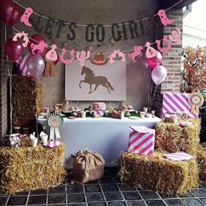 Let's Go Girls Banner for Western Cowgirl Bachelorette Party Birthday Party Last Rodeo Bachelorette Party Decorations