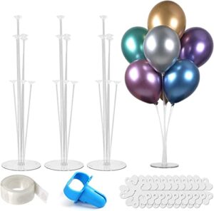 balloon stand, balloon stand kit 28inch height, table balloon stand 4 set, for wedding, birthday, baby shower, christmas, parties decoration (not include balloons)