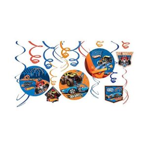 Hot Wheels Wild Racer Hanging Swirl Decorations - Assorted Designs, 12 Pcs