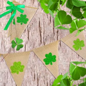 St Patrick's Day Decorations, Lucky Banner and Shamrock Clover Garland Banner for St Patrick's Day Holiday Party Supplies