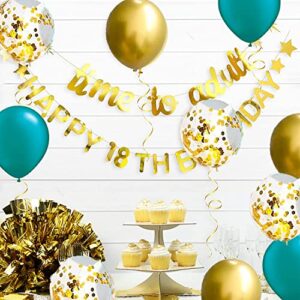 Teal Gold Balloons for Teal Turquoise Gold Birthday Decorations for Women of 30pcs Teal Gold Bridal Shower Decorations/Teal Gold Wedding Decorations/Gold Confetti Balloons