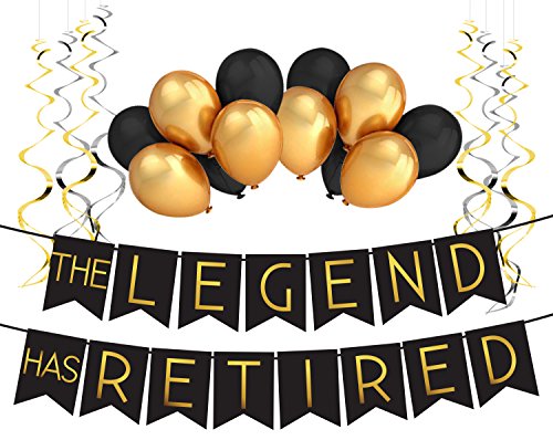 "The Legend Has Retired" Retirement Decoration Pack - Retirement Party Supplies, Gifts and Decorations by Sterling James Company