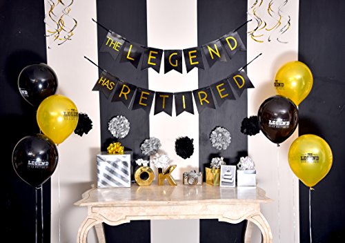 "The Legend Has Retired" Retirement Decoration Pack - Retirement Party Supplies, Gifts and Decorations by Sterling James Company