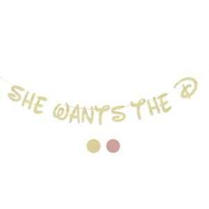 party101 she wants the d banner – disney bachelorette party decorations naughty – bachelorette party favors & supplies – ladies girls night decorations for adults – divorce party decorations for women