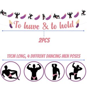 Bachelorette Party Decorations | RoseGold Dancing Men Banner | Funny Bridal Shower Supplies | Mexican Final Fiesta | Bachelor Parties Decor