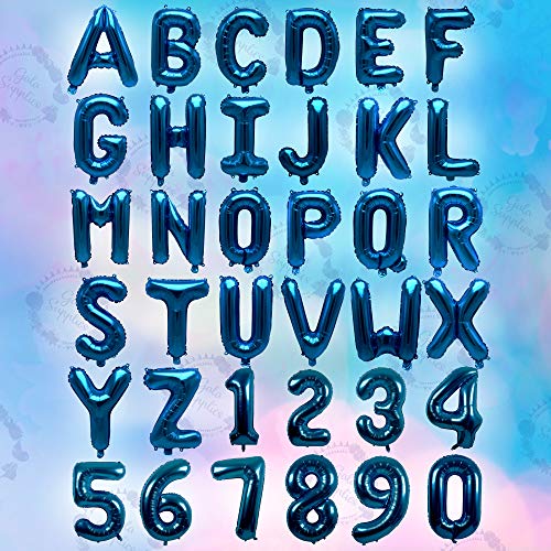 Letter Balloons - Custom Phrase 16" Inch Alphabet Letters & Numbers Foil Mylar Balloon | Create Your own Banner Name / Word | Blue/Pink Baby Shower Decorations