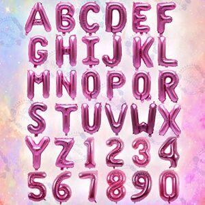 Letter Balloons - Custom Phrase 16" Inch Alphabet Letters & Numbers Foil Mylar Balloon | Create Your own Banner Name / Word | Blue/Pink Baby Shower Decorations