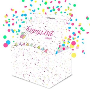 three foot cat lovely pop up confetti gift box 7.28×5.51×4.33 inches, birthday surprise confetti gift box surprise mischievous box for kids,girl, party any occasion