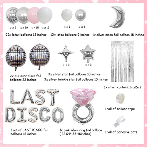 Last Disco Bachelorette Party Balloon Kit Sliver Pink Disco Bachelorette Party Supplies Western Cowgirl Bachelorette Party Decorations Disco Balloon Arch for Nashville Last Disco Bridal Shower Party