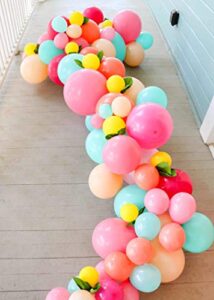 balloon garland kit pink blue peach balloon arch tropical flamingo party unicorn party wedding bridal shower birthday party decoration