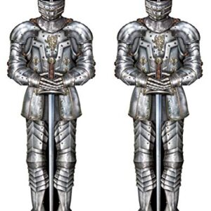 Beistle Jointed Suit of Armor 2 Piece, 6', Silver