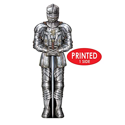 Beistle Jointed Suit of Armor 2 Piece, 6', Silver