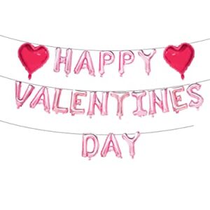 GUFEEL Happy Valentine's day Balloon Banner,Valentine's day balloon decoration, Valentine's day balloon red heart party supplies,Valentine's day party decoration