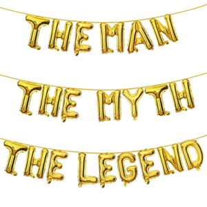 the man the myth the legend balloon | retirement party decorations foil balloon banner backdrops | men party balloons for him guy funny birthday father’s day decoration | men birthday gift