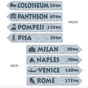 Beistle 4 Piece Italian Theme Street Sign Cut Outs Wall Decorations Italy Party Decorations