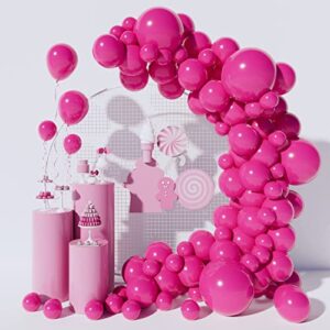 hot pink balloons 100 pack hot pink balloons different sizes 18 12 5 inch hot pink balloon garland arch kit for girl’s baby shower birthday wedding party valentines day decor