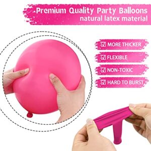 Hot Pink Balloons 100 Pack Hot Pink Balloons Different Sizes 18 12 5 Inch Hot Pink Balloon Garland Arch Kit for Girl's Baby Shower Birthday Wedding Party Valentines Day Decor