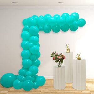 Visondeco Teal Balloons - 94pcs Teal Balloon Garland Kit with Gold Butterflies, 5 Inch 12 Inch 18 Inch Teal Balloon Arch Kit Turquoise Balloons