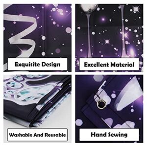 HAMIGAR 6x4ft Happy 50th Birthday Banner Backdrop - 50 & Fabulous Heels Birthday Decorations Party Supplies for Women - Purple