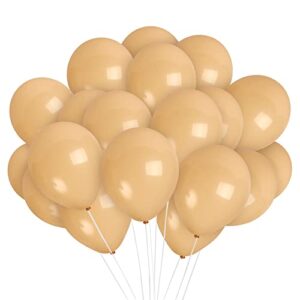 treasures gifted matte tan balloons – 10 inch nude balloons 36 pack – latex beige balloons – fall balloons – dark cream balloons – pastel light brown balloons – neutral party decorations