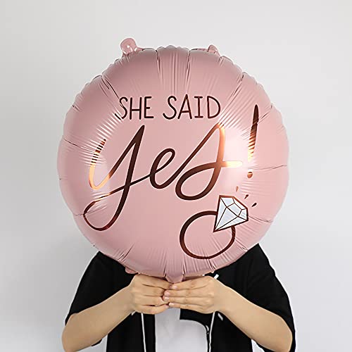 Diamond Ring Foil Balloon Set, 5pcs Bridal Shower Supplies for Bridal Shower Bride to be Party Wedding Engagement Decoration