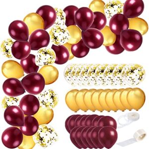 graduation party decorations 2023 maroon grad/maroon gold balloon garland burgundy gold balloons 45pcs/fall birthday party decorations women burgundy gold/burgundy gold wedding/fall bridal shower