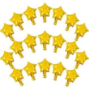 100 pcs 5” gold star shaped balloons foil balloons mylar balloons for baby shower, gender reveal, wedding, birthday or engagement party decoration (gold)
