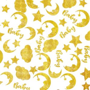 360 pcs twinkle star confetti gold glitter moon star clouds confetti star confetti baby shower decorations for baby boy girl star and moon theme party decorations