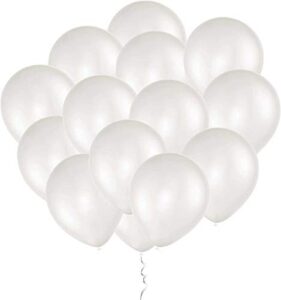 white balloons,latex balloon,white pearlized balloons12-inch,100-pack,eshanmu