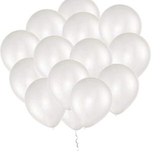 White Balloons,Latex Balloon,white pearlized balloons12-inch,100-pack,Eshanmu