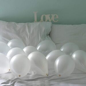 White Balloons,Latex Balloon,white pearlized balloons12-inch,100-pack,Eshanmu