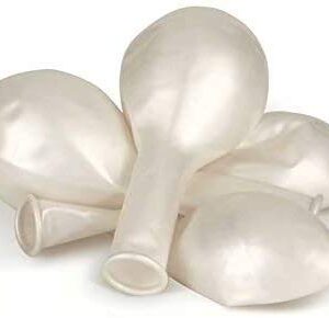 White Balloons,Latex Balloon,white pearlized balloons12-inch,100-pack,Eshanmu